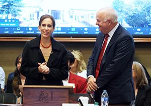 Danielle L. Miller and President Jo Bonner